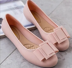 Square Buckle Non-slip Flats