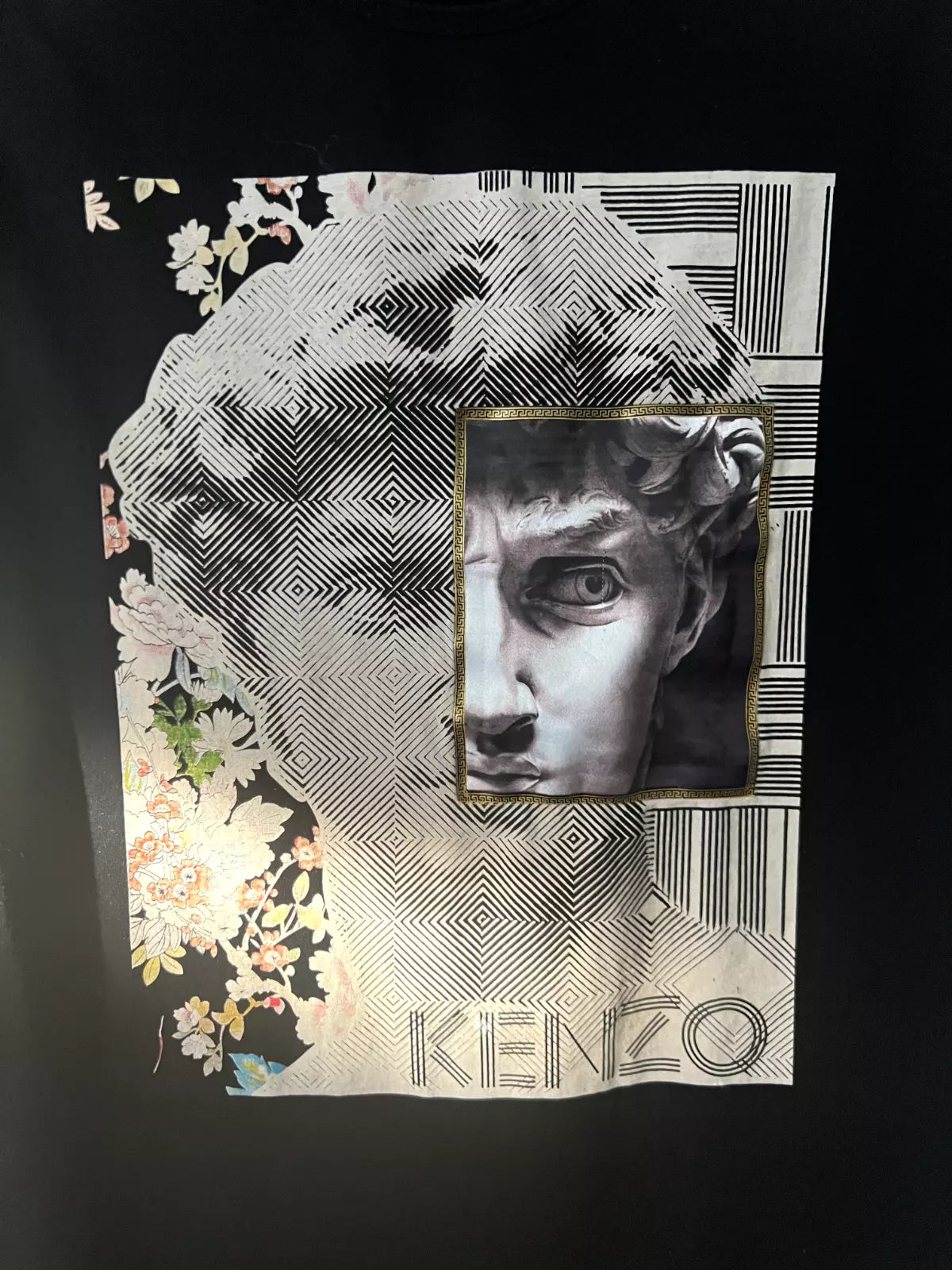KENZO Paris Graphic Tee David Sculpture A Rare Collectors Sz M