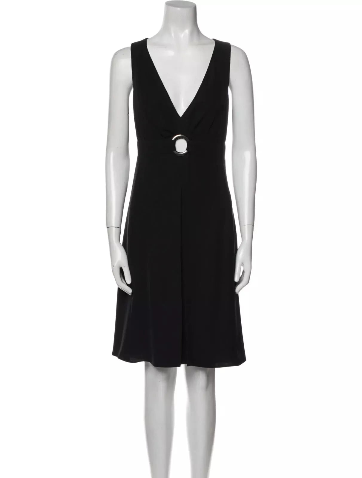 $2000 GIORGIO ARMANI COLLEZ Black Silk Dress, Little Black Dress 44 Med