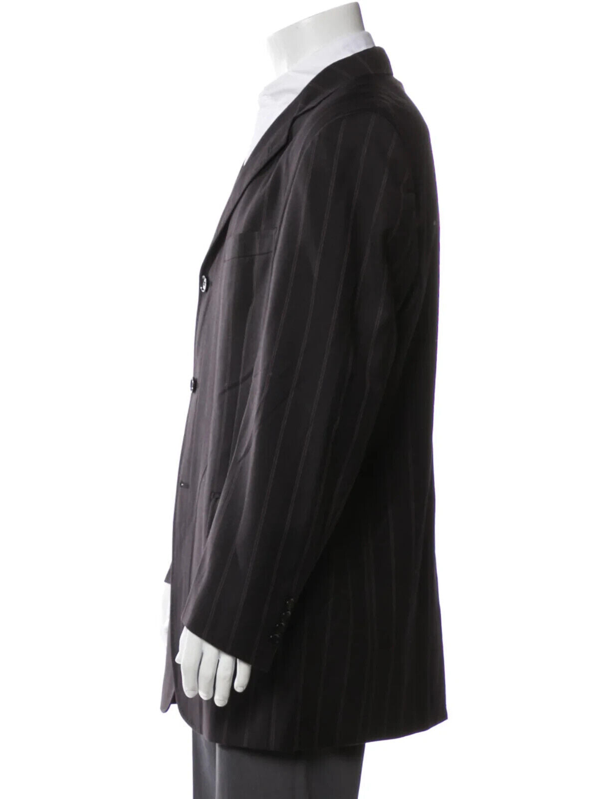 DOLCE & GABBANA BLACK PINSTRIPE BLAZER SUIT JACKET SZ XXL | US 44 RETAIL $2K