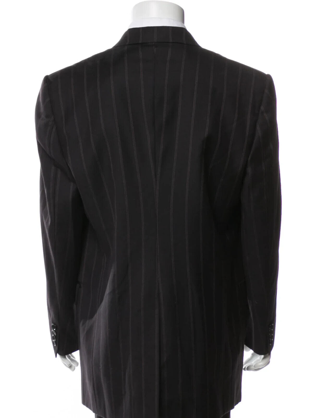 DOLCE & GABBANA BLACK PINSTRIPE BLAZER SUIT JACKET SZ XXL | US 44 RETAIL $2K