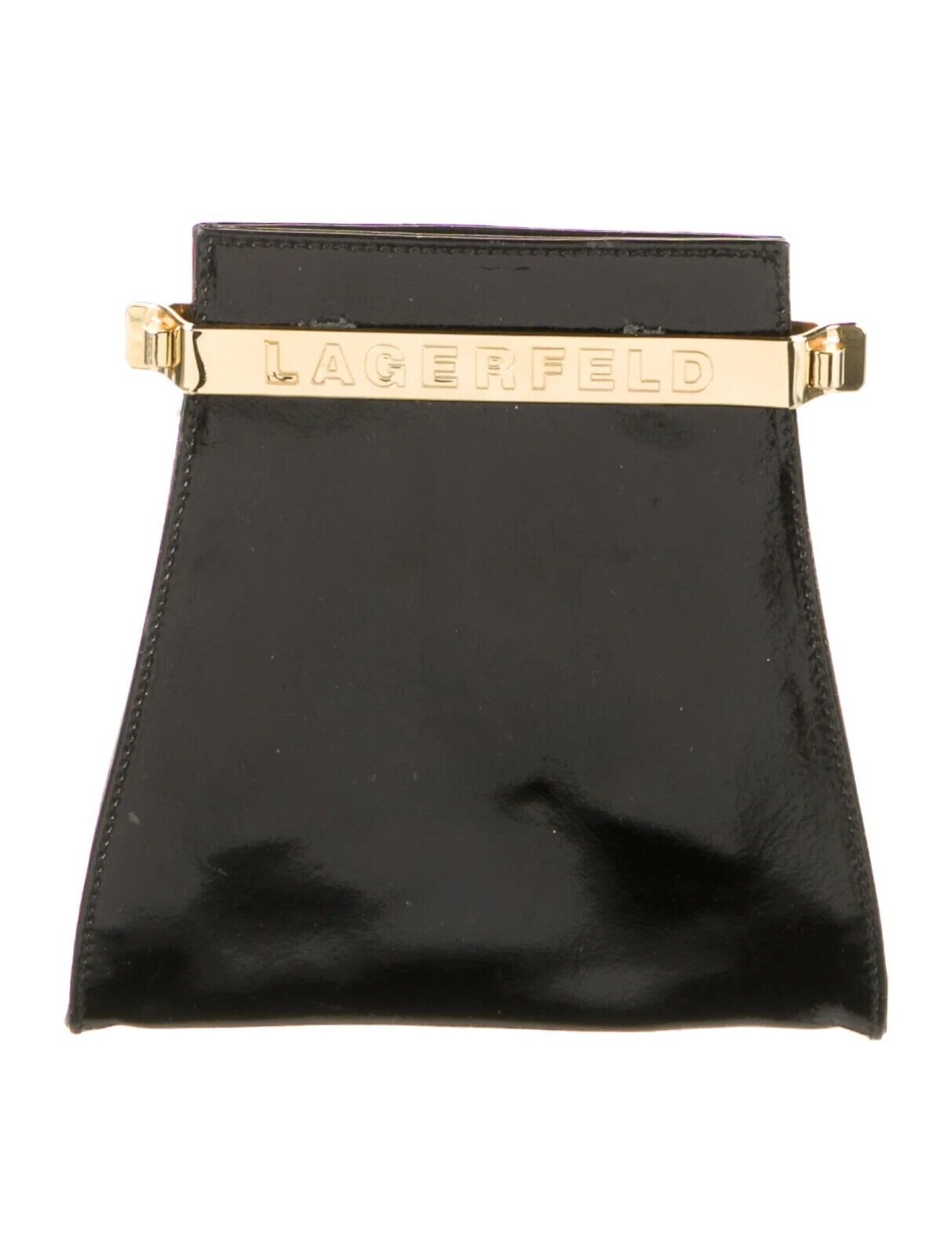 KARL LAGERFELD OF CHANEL PURSE BAG CLUTCH GOLD CLASP RETAIL 650