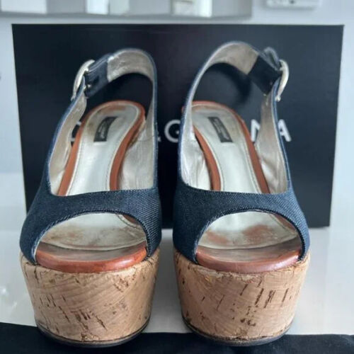 DOLCE AND GABBANA SEXY Cork Platforms Size 7 Retailed $750