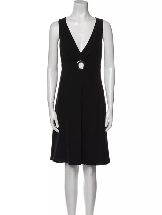 $2000 GIORGIO ARMANI COLLEZ Black Silk Dress, Little Black Dress 44 Med
