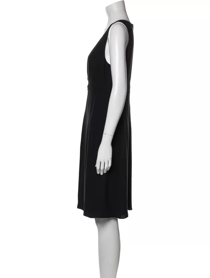 $2000 GIORGIO ARMANI COLLEZ Black Silk Dress, Little Black Dress 44 Med